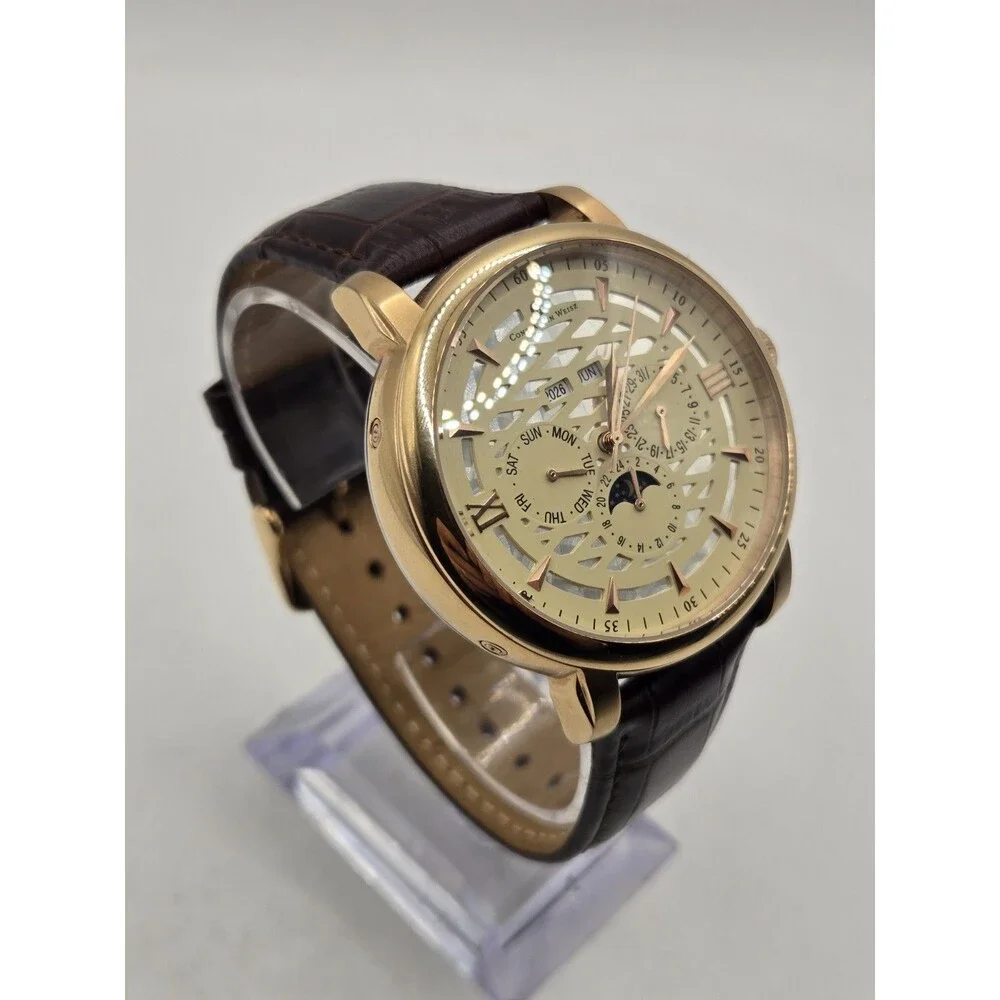 Constantin Weisz Rose Gold Tone Men's Multi-complication Automatic Watch. 46mm.